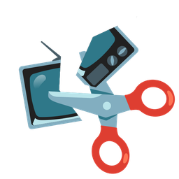 scissors and television