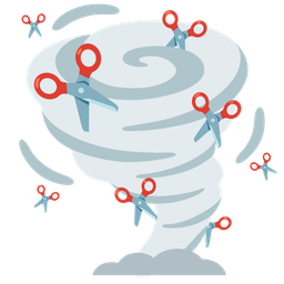 scissors and tornado