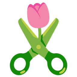 scissors and tulip