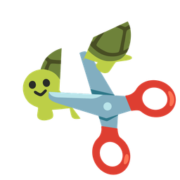 scissors and turtle