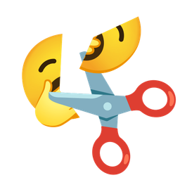 scissors and yawning face