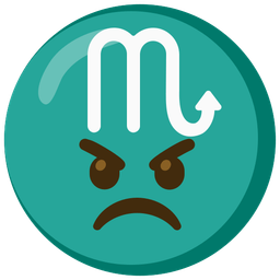 Scorpio and angry face