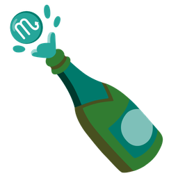 Scorpio and bottle with popping cork