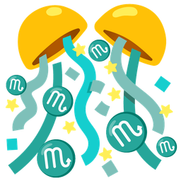 Scorpio and confetti ball