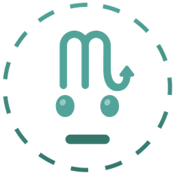 Scorpio and dotted line face