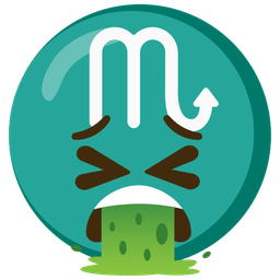 Scorpio and face vomiting