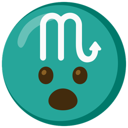 Scorpio and face with open mouth