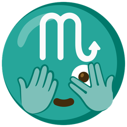 Scorpio and face with peeking eye