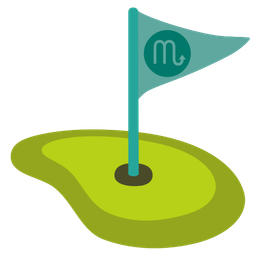 Scorpio and flag in hole