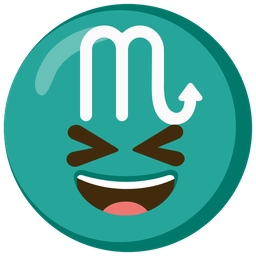 Scorpio and Grinning squinting face