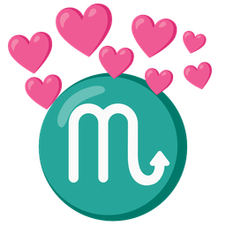 Scorpio and heart with arrow