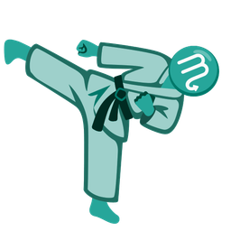 Scorpio and martial arts uniform