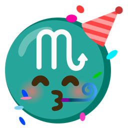 Scorpio and partying face