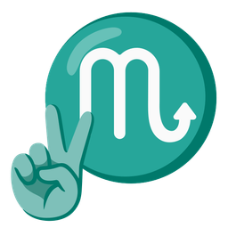Scorpio and peace symbol