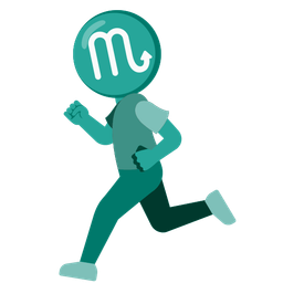 Scorpio and running shoe