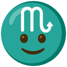 Scorpio and Slightly smiling face