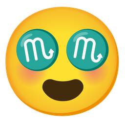 Scorpio and Smiling face with heart-eyes