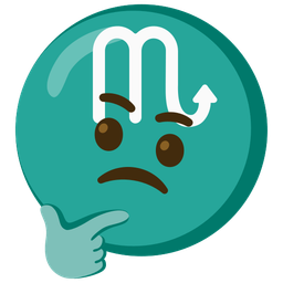 Scorpio and thinking face