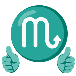 Scorpio and thumbs up