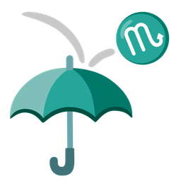 Scorpio and umbrella