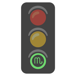 Scorpio and vertical traffic light