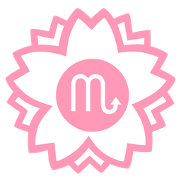 Scorpio and white flower