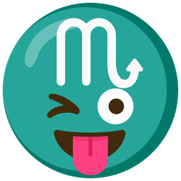 Scorpio and Winking face with tongue