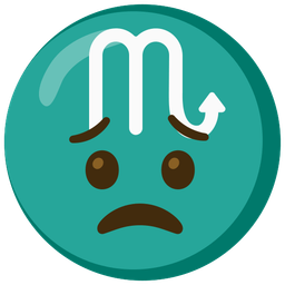 Scorpio and worried face