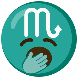 Scorpio and yawning face