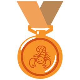 scorpion and 3rd place medal