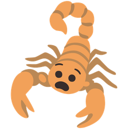 scorpion and anguished face