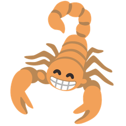 Scorpion and Beaming face with smiling eyes