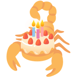 scorpion and birthday cake