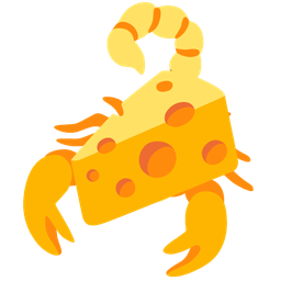 scorpion and cheese wedge