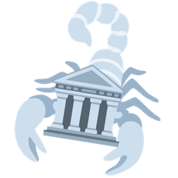 scorpion and classical building