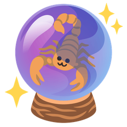 scorpion and crystal ball