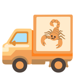 scorpion and delivery truck