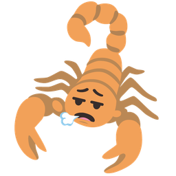 scorpion and face exhaling