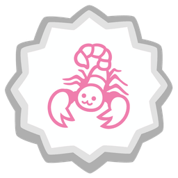 scorpion and fish cake with swirl