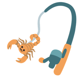 scorpion and fishing pole