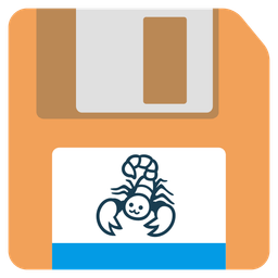 scorpion and floppy disk