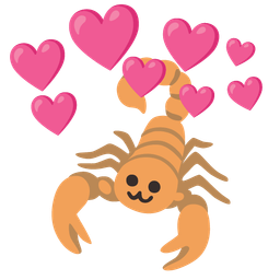 scorpion and heart with arrow