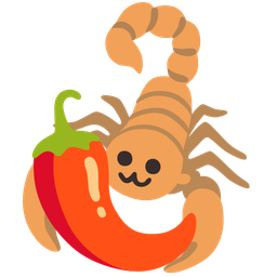 scorpion and hot pepper