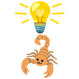 scorpion and light bulb