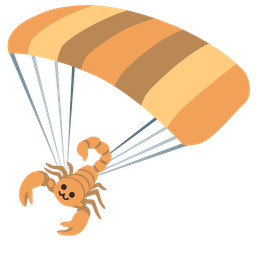 scorpion and parachute