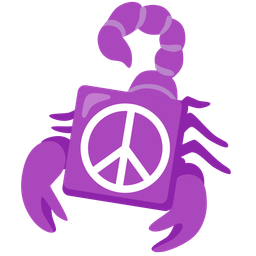 scorpion and peace symbol