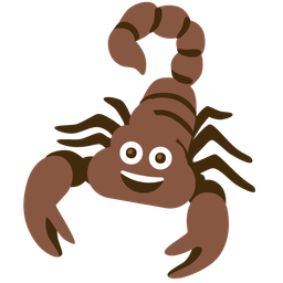 scorpion and pile of poo