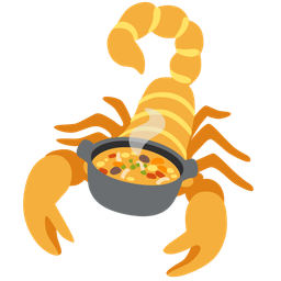 scorpion and pot of food