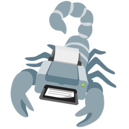 scorpion and printer