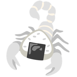 scorpion and rice ball